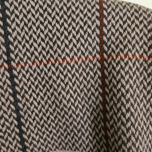 Giorgio Armani Via Borgonuovo 21 Milano Wool Blend Brown Plaid Blazer Size 46 - Picture 3 of 6